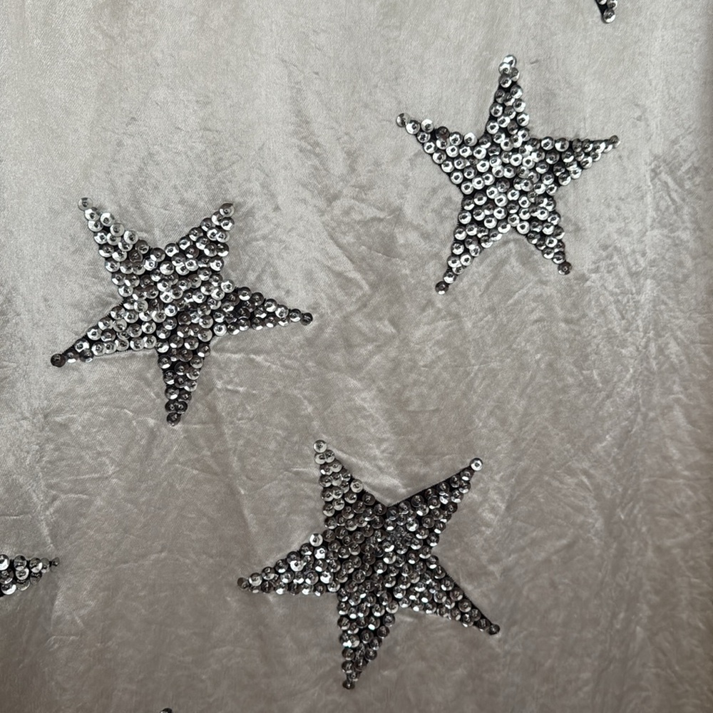 MARC BY MARC JACOBS Cosmo Night Star-Appliquéd Satin Mini Dress Size: L - Picture 16 of 17